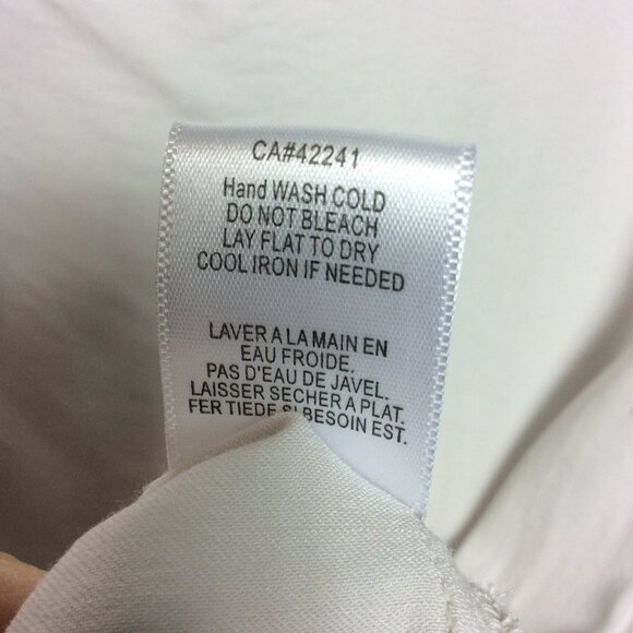 READ Young Fabulous & Broke Asymmetrical Long Sleeve Bodycon Dress L White/Cream - Picture 5 of 9